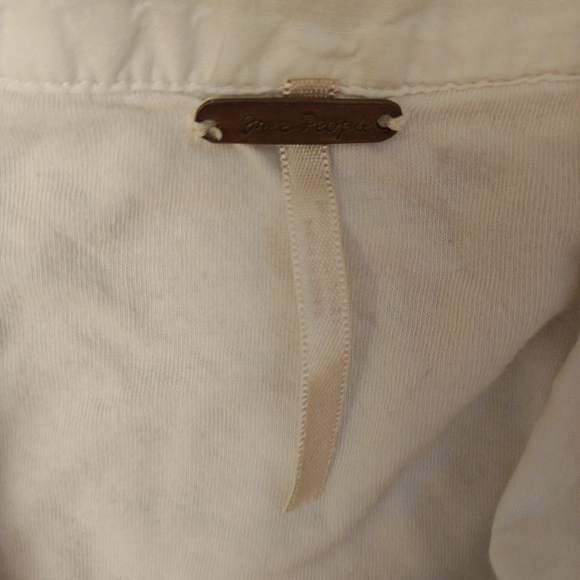 Free People White Boho Snap Up Tunic Top - Picture 15 of 15